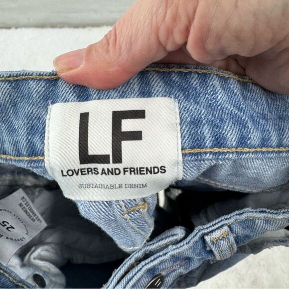 Lovers and Friends Reece High Rise Rigid Destroyed Straight Jeans - Picture 8 of 11